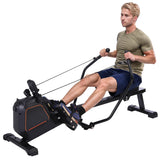 Garvee Patented Double - Scull Rowing Machine - 14 - Level Mag Res, Quiet Flywheel, 350LB Cap, Foldable for Home