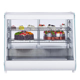 Garvee Refrigerated Display Case 5.3 Cu.Ft. Countertop Pastry Display Case Commercial Display Refrigerator w/LED display Air-cooling Automatic Defrost Rear Sliding Door - White