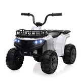 Garvee Ride - P Series: 12V Kids Ride On Electric Quad ATV, Ride Car Toy with Bluetooth Audio,High/Low Speed, LED Headlights, Battery Indicator & Radio Orange - White - White