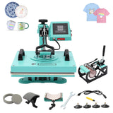 Garvee 8 in 1 Heat Press Machine, 15x15 inch Sublimation Heat Press, 360° Swing Away Digital Heat Transfer Multifunction Heat Transfer Sublimation Combo for T-shirt, Cap, Mug, Plate, Pillow, Bag - TL38388 Multi-function Heat Press Machine 3838 8-in-1 Dual Display-Beautiful Plug 15x15Inch