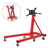 Garvee Engine Stand 2000 LBS Rotating Motor Stand with 360° Rotating Head 4-Adjustable Arms 6-Casters for Vehicle Maintenance Auto Repair - Red