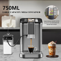 Garvee Fully Automatic Espresso Machine 20 Bar, 1350W Espresso and Cappuccino Machine with Automatic Milk Frother, Gift for Coffee Lover