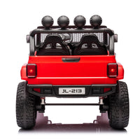 Garvee Ride - P Series: 24V 7AH Kids Ride on Truck Car 2 Seater Electric Vehicles for Toddles 2WD/4WD Switchable Battery Powered Cars with Remote Control, 4-Wheeler Suspension, LED Lights, MP3, Back Storage - Red