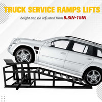 Garvee Car Truck Service Ramps, Heavy Duty Truck Vehicle Lift Ramps, 2 Pack 12000LBS Load Capatity Portable Car Ramps for Oil Changes,Car Lifts for Home Garage,Vehicle Auto Garage Repair (Black)
