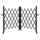 Garvee 17FT Industrial Metal Expandable Barricade with Casters for Construction Traffic Control, Portable Retractable Fence, Heavy-Duty Steel, Bright Safety Colors - Length 17Ft