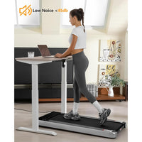 Garvee 2.5 HP Walking Pad, 0.6-3.8 MPH, 256 LBS Plug & Play, Under Desk Electric Treadmill for Home Office, Space Saving Treadmill, No Assembly Needed Portable Treadmill for Office Home Exercise