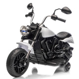 Garvee Ride - P Series: 12V Electric Motorcycle for Kids, 3-Wheel Ride-On Toy with Detachable Training Wheels, White, Toddler Outdoor Ride-On - White