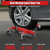 Garvee 1500lbs Car Wheel Dolly, Ratcheting Pedal Lift,2 Pack