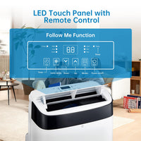 Garvee Portable Air Conditioner 10000 BTU 3-in-1 AC Remote Control Digital Display 24H Timer Dual Motor for Office Home Bedroom Dorms 450 Sq Ft