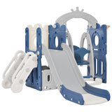 Garvee Toddler Slide and Swing Set 5 in 1 Kids Playground Climber Slide Playset with Basketball Hoop Indoor & Outdoor, Multi-Color