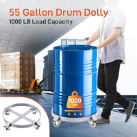 Garvee 55 Gallon Drum Dolly, 1000lbs Capacity w/ 4 Swivel Casters