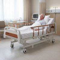 Garvee Electric Hospital Bed with Mattress for Home Care, 3 Function Full Electric Medical Bed, Adjustable Height 13"-24" Back & Knee, 5" Locking Casters, 400 Lbs Capacity, Waterproof 4" Foam Mattress