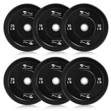 Garvee 100LB Weight Plates Set of 2, 2-Inch Universal Fit, Bumper Plates with Steel Insert for Strength Training, Rubber Weight Plates for Barbell Home Gym (10lb*2, 15lb*2, 25lb*2)