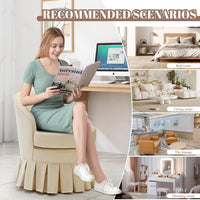 Garvee Mid-Century Modern Upholstered Banquet Dining Chair, Beige