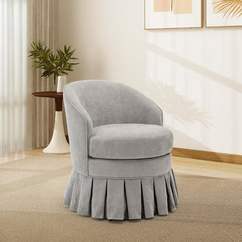 Garvee Mid-Century Modern Upholstered Banquet Dining Chair, Grey