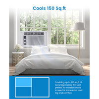 Garvee Window Air Conditioner With Reusable Filter & Controls, 5000 BTU 115V~, Suitable for 150 Sq.Ft, Window Ac Unit with 7 Level Temperature Setting,White
