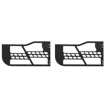 Garvee Off-Road Safari Tubular Doors Compatible with Jeep Wrangler JK 2007-2018 (2-Door Only) - Set of 2 Half Tube Doors for Offroad Trail Adventure