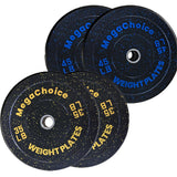 Garvee 2-Inch Bumper Plates High Bounce Olympi Weight Plate Set 160lbs Colored Rubber Strength Training for Home Gym