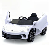 Garvee Ride - P Series: 12V Kids Ride on Car, Licensed Mclaren Battery Powered Electric Car with Remote Control, 3 Speeds, Bluetooth Music, Horn, LED Lights, 4-Wheel Ride on Toys - White - White