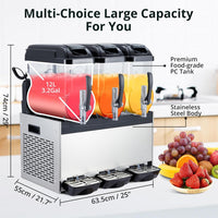 Garvee Commercial Slushy Machine 36L/9.6Gal with Self-Cleaning & 860 Watts Stainless Steel – Frozen Drink & Margarita Maker for Coffee Shops, Restaurants, Bars