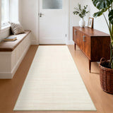 Garvee Washable Runner Rug 2x6 Ivory Non Slip Low Pile Kitchen Entryway Bedroom Rug - Beige