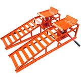 Garvee Car Truck Service Ramps, Heavy Duty Truck Vehicle Lift Ramps, 2 Pack 12000LBS Load Capatity Portable Car Ramps for Oil Changes,Car Lifts for Home Garage,Vehicle Auto Garage Repair (Orange) - Orange