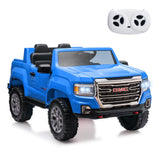 Garvee Ride - P Series: 24V 2-Seater Ride On Truck Car, Licensed GMC Battery Powered Electric Kids Car with Remote Control, LED Lights, MP3, 2 * 200W Motor, 20.5" Large Seat, Ride On Toys for Kids,Blue - Blue