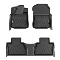 Garvee Floor Mats for 2014-2021 Toyota Tundra CrewMax Cab, TPE All Weather Custom Fit Floor Liner, Black