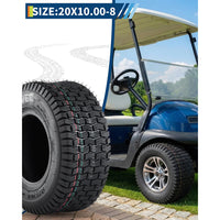 Garvee 2 Pack 13x5.00-6 Lawn Mower Tire V Pattern Tubeless for Lawn & Garden Riding Mower Tractor Golf Cart Utility Vehicles 4PR Black