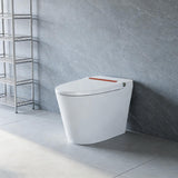 Garvee Elongated Smart Toilet with Bidet, Auto Open/Close Lid, Heated Seat, Auto & Foot Flush, Warm Wash & Dryer, Night Light and LED Display, ADA Comfort Height, Blackout Flush for Bathroom, Rose Gold - Rose Gold
