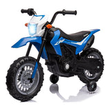 Garvee Ride - P Series: Kids Electric Ride on Motorcycle, Licensed Honda Battery Powered Motorbike Toy, with Training Wheels, Rechargeable Battery, Headlight, Engine Sounds, for Children Girls Boys - Blue - Blue