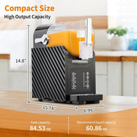 GARVEE 84oz (2.5L) Slushie Machine - Frozen Drink Maker with 3 Preset Modes (Slush, Frappe, Milkshake), LED Display, Auto-Clean, and One-Touch Dispensing for Margaritas, Smoothies, and Ice Cream (Black)