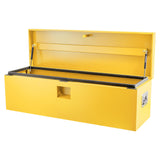 Garvee 24"X15"X15" Steel Truck Tool Box - Heavy-Duty, Dual Lids, Lockable, Weatherproof Storage for Pickup Truck Beds, RVs, and Trailers, Yellow - Yellow