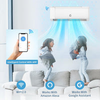 Garvee SEER 21 12000 BTU 230V Mini Split Air Conditioner | Energy-Efficient Inverter AC System with WiFi, Remote Control & Easy Installation Kit for Rooms Up to 750 Sq.Ft