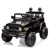 Garvee Ride - P Series: 12V Ride-On Truck for Kids: Remote Control, Battery Powered Electric Car, Music, LED Lights, Suspension System, Double Doors, Safety Belt, Ride-On Toy - Black