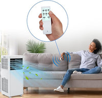 Garvee 8,000 BTUs Portable Air Conditioner Whisper-Quiet Sleep Mode, Fast Cooling, Easy Mobility with 360° Casters, and Simple Installation for Rooms up to 350 sq.ft