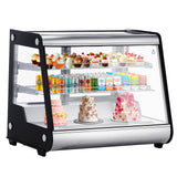 Garvee Commercial Cake Display Refrigerator, 5.3 Cu.Ft./149L Single-Door Merchandiser with Interior LED Lighting, Double-Layered Glass, Countertop/Floor Refrigerator, 110v - Black