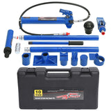 Garvee 10 Ton Hydraulic Jack & Porta Power Kit With 4.6 Ft Oil Hose For Automotive Garage Farm Heavy Equipment Mechanics, Portable, Durable, Heavy Duty - Blue