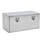 Garvee Aluminum Underbody Truck Box with T-Handle Latch, Waterproof Truck Storage Organizer Chest For Pick Up, RV Trailer, Durable Truck Side Tool Box with a Mesh Pocket-Silver - Silver