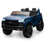 Garvee Ride - P Series: 24V 2-Seater Ride On Car For Kids For 3 - 8 years, Licensed Chevrolet Silverado - Blue - Blue