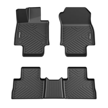 Garvee Floor Mats for Toyota RAV4 2019-2024 (Including Hybrid), TPE All Weather Custom Fit Front 1st & 2nd Row Floor Liner, Black