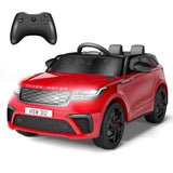 Garvee Ride - P Series: 3-8, 12V Licensed Land Rover Ride Electric Car for Kids with Parent Remote Control, MP3 Player, Rocking, Pull Rod - Red - Red