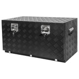 Garvee 36 Inch Aluminum Diamond Plate Toolbox for Trucks & Trailers - Black