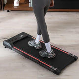 Garvee Walking Pad, No Assembly Needed Under Desk Treadmill with Remote Control, 2.25 HP Portable Treadmill for Office Home Exercise - Grey - Grey