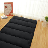 Garvee Japanese Futon Mattress - Twin/Full Size - 5-Layer Support - Microfiber Cotton - Roll Up & Foldable - Ideal for Camping & Guest Rooms - Black