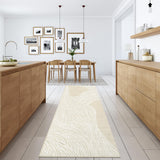 Garvee Modern Camel 2x6 Abstract Runner Rug, Boho Washable Faux Wool Non-Slip TPR Backing Carpet for Entryway Hallway Bedroom Laundry - Camel