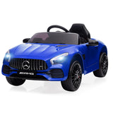 Garvee Ride Car for Kids, 12V Power Battery Electric Vehicles for 3-7 Toddlers, Licensed Mercedes-Benz with Remote Control, MP3 Player - Blue - Blue