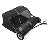 Garvee 42" Lawn Sweeper Tow Behind, Heavy Duty Yard Sweeper Pull Behind with 21 Cu.Ft Large Hopper & Adjustable Sweeping Height, Universal Leaf Grass Collector for Tractor ATV UTV, Black - Black