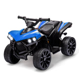 Garvee Ride - P Series: 6V Quad ATV for Kids Toddler 3+ years, Max 55lb Capacity, With LED, Music, Foot Pedal, Wear-Resistant Wheels, 1.9 MPH - Blue - Blue