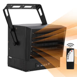 Garvee Electric Garage Heater 240V 10000W - Digital Hardwired Shop Heater with Remote, Fan-Forced, Overheat Protection, 12-Hour Timer, Adjustable Louvers, Steel Body, ETL Listed, Black